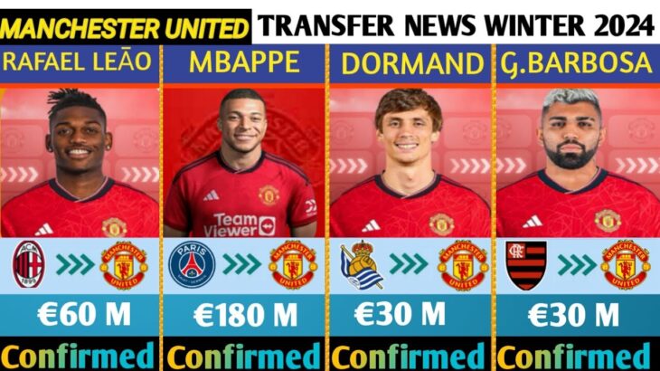 MANCHESTER UNITED LATEST TRANSFER NEWS WINTER 2024~HERE WE GO🔥MBAPPE,MITOMA,LEAO,DE LIGHT