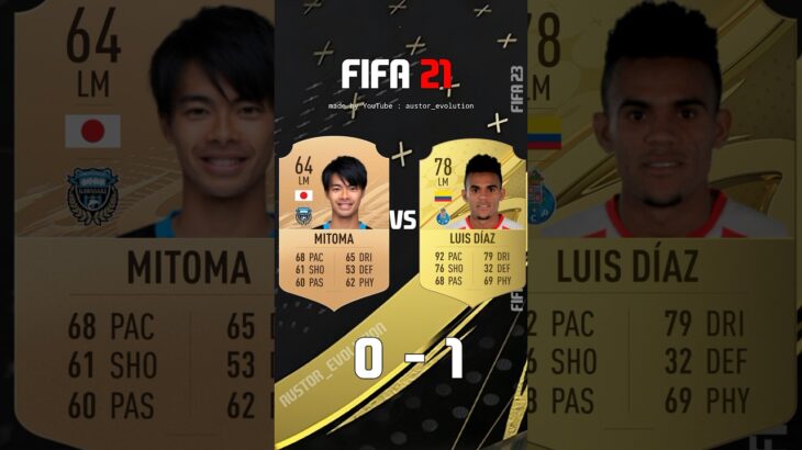 Mitoma vs Luis diaz Evolution FIFA 21 – FIFA 24 #eafc24 #fifa #shorts