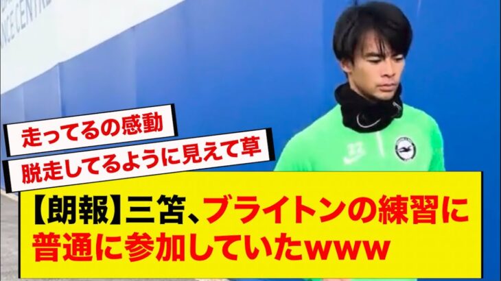 【朗報】三笘、ブライトンの練習に普通に参加していたwww