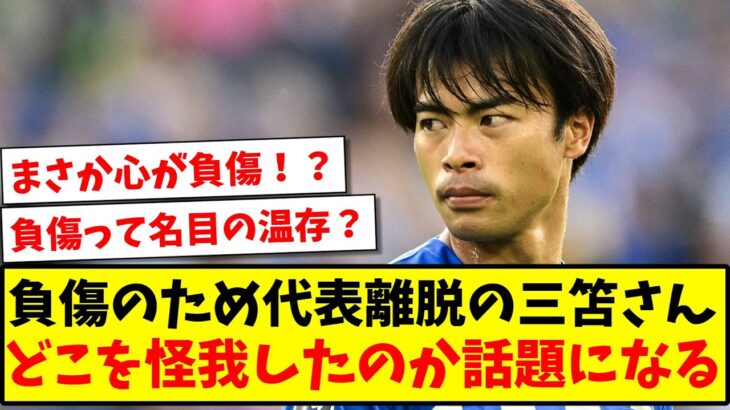 【温存?】負傷のため日本代表離脱の三笘薫、どこを怪我したのか話題になってしまうwww【2ch反応】【サッカースレ】