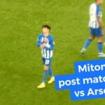 Arsenal vs Brighton post match Mitoma cam | 三笘薫 アーセナル vs ブライトン