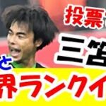 【速報】三笘薫。世界最高のサッカー選手◯◯位にランクインｗｗｗ