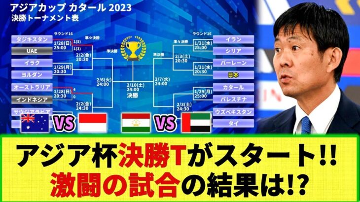 【アジア杯】ラウンド16が開始!! タジキスタン vs UAEはPK戦の激闘へ!! オーストラリア vs インドネシア戦の結果もどうなった!?