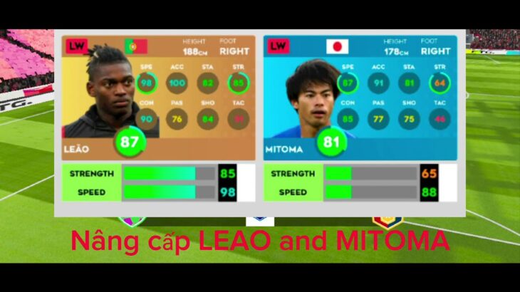 UPGRADE Rafael Leão,Mitoma Kaoru dream league soccer 2024,DLS 24