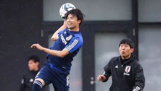 jelang laga Indonesia vs Jepang kaoru mitoma mulai latihan bersama kawan kawan⚽