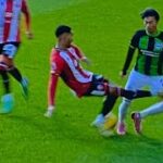 Mason Holgate red card vs Brighton vs Sheffield United after red card tackle on Kaoru Mitoma