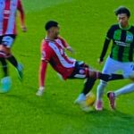 Mason Holgate red card vs Brighton vs Sheffield United after red card tackle on Kaoru Mitoma