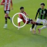 Mason Holgate red card vs Brighton vs Sheffield United after red card tackle on Kaoru Mitoma || vid