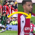 😳😱 VAR drama as Sheffield’s Mason Holgate red card vs Brighton for horrible tackle on  Kaoru Mitoma