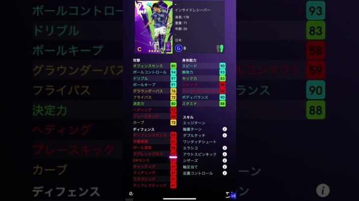 アジアカップのガチャできた三笘選手の能力がヤバすぎた！【eFootball2024アプリ】【イーフト】#eFootball#イーフットボール2024 #eFootball2024#ウイイレアプリ