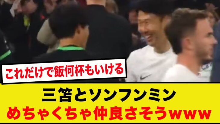 【胸アツ】三笘とソンフンミン、試合後にめちゃくちゃ仲良さそうな一面を見せるwwwwww