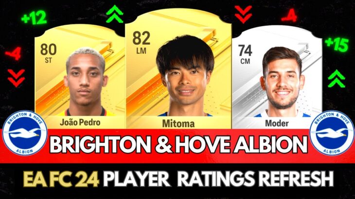 EA FC 24 | BRIGHTON WINTER RATINGS UPGRADES & DOWNGRADES! 😱🔥ft. Moder, Mitoma , Pedro ..