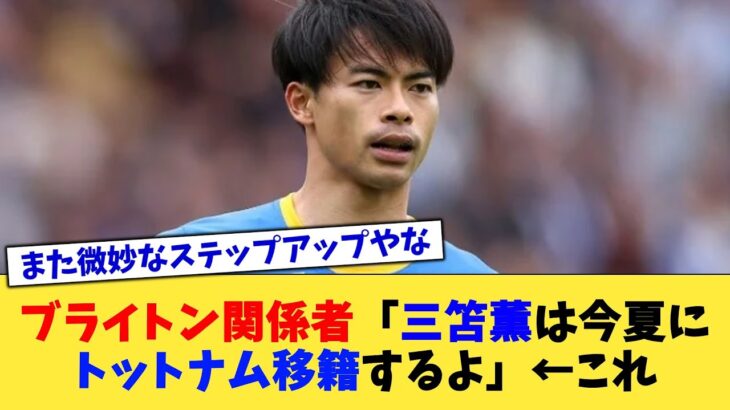 ブライトン関係者「三笘薫は今夏にトットナム移籍するよ」←これ【なんJ サッカー反応集】【2chスレ】【5chスレ】