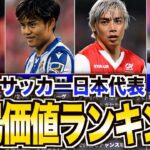 【最新】サッカー日本人代表の市場価値がヤバい！1位はもちろん…