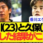 【歴代最高】久保建英（23）と香川真司（23）を比較してみた結果がこちら！！！！