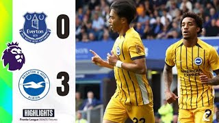 Everton vs Brighton 0-3, Mitoma goal, Welbeck goal, Adingra goal and results