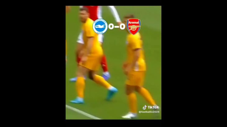 ARSENAL GOAL KAI HAVERTZ VS BRIGHTON GOL MITOMA RED CARD DECIAN RICE