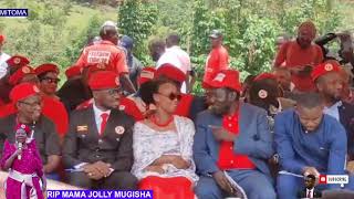 H.E PRESIDENT BOBI AND FIRST LADY IN MITOMA PUTTING MAAMA JOLLY TO REST