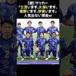 【謎】サッカー「三笘います、久保います、南野います、伊東います」←人気出ない理由ｗ #日本代表 #サッカー人気 #三笘薫