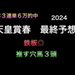 【競馬予想】　天皇賞春　2024   最終予想