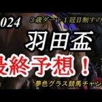 【最終予想】2024羽田盃！◎は前走の競馬内容が良好で少頭数も合う！3歳ダート路線整備しての1冠目！