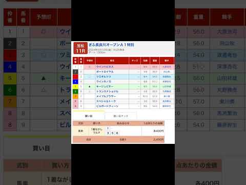 ぎふ長良川オープン（笠松11R）を予想します #競馬 #予想 #競馬予想 #買い目 #ぎふ長良川オープン #笠松競馬場 #笠松競馬 #地方競馬