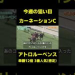 今週の狙い目 アトロルーベンス カーネーションC  #競馬 #競馬予想 #武豊 #オークス #平安ステークス