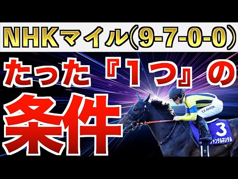 【NHKマイルカップ2024】え？これだけでいいの？完全一致の条件は”衝撃”のアノ馬！【競馬予想】