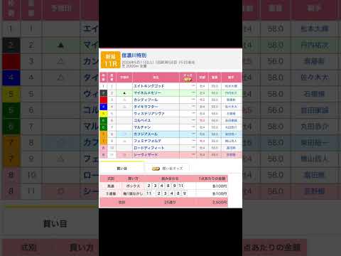 信濃川特別を予想します #競馬 #予想 #競馬予想 #買い目 #信濃川特別 #新潟競馬 #新潟競馬場 #メインレース #jra #新潟11r