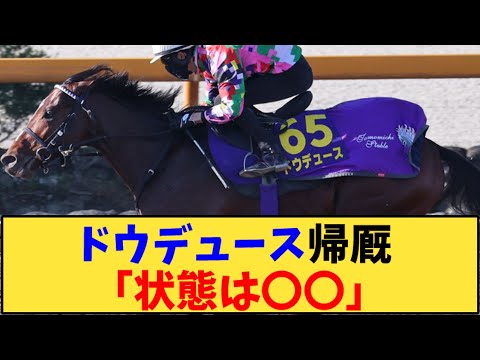 【競馬】「ドウデュース帰厩 「状態は〇〇」」に対する反応【反応集】