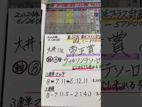 【競馬予想】大井11R 帝王賞🏇初の地方競馬予想❗️軸馬コレです❣️😃