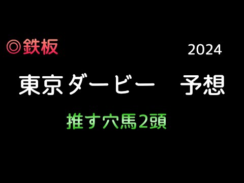 【競馬予想】　地方交流重賞　東京ダービー　2024  予想