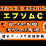 【エプソムカップ2024】過去データ9項目解析!!買いたい馬3頭と消せる人気馬1頭について(競馬予想)