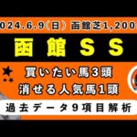 【函館スプリントステークス2024】過去データ9項目解析!!買いたい馬3頭と消せる人気馬1頭について(競馬予想)