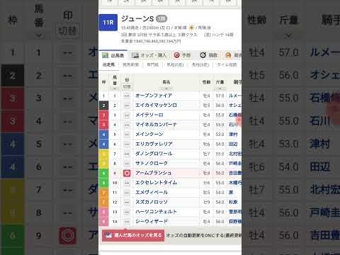 6/8　ジューンSのアームブランシュ狙いたい　 #競馬  #競馬予想