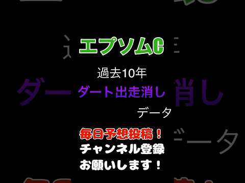 #エプソムカップ #競馬予想 ダート出走消しデータ#jra #競馬 #予想 #馬券