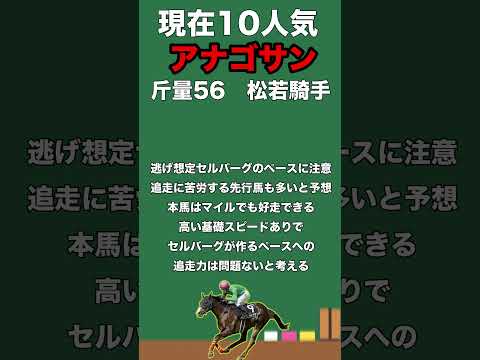 【中京記念２０２４・予想】スタミナに不安あり！？それでも調教抜群でスムーズに先行できれば1発期待の穴馬が本命！#shorts #競馬 #競馬予想 #穴馬 #中京記念 #追い切り