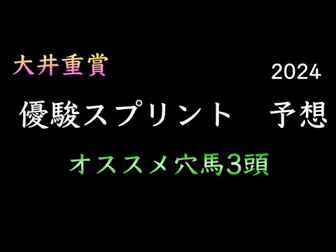 【競馬予想】　大井重賞　優駿スプリント　2024  予想