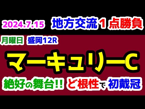 【最終結論😤】地方交流一点勝負＋地方チャレンジ枠😤　ど根性・二枚腰・4角先頭【2024.7.15 盛岡12R マーキュリーC(Jpn3)】