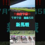 #競馬 #競馬予想 #血統 #血統予想 #競馬女子 #新馬戦 #新馬戦予想 #福島5R