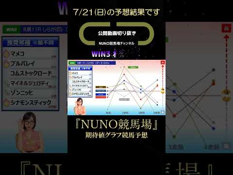 先週7月21日競馬予想の結果です☆#shorts#short#nuno競馬場 #中京記念2024#win5予想#競馬予想#予想結果