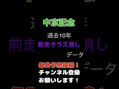 #中京記念 #競馬予想 前走クラス消しデータ#競馬 #予想 #jra #馬券