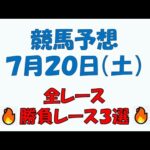 【競馬予想】７月２０日（土）全レース予想／厳選３レース(平場予想・重賞予想)