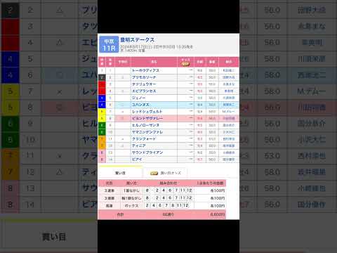 中京競馬場 メインレース 豊明ステークス を予想します #競馬 #予想 #競馬予想 #買い目 #中京11r #中京競馬 #中京競馬場 #豊明ステークス #メインレース #jra #夏競馬