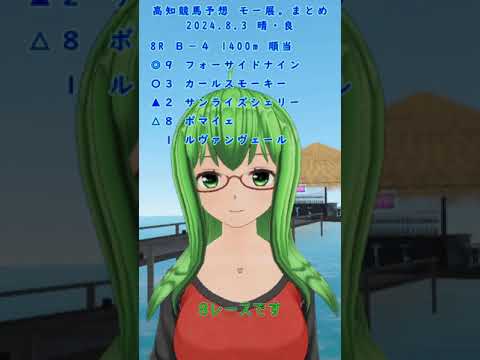 高知競馬予想まとめ2024.8.3 5R～（モー展。一発逆転ファイナルレース）