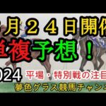 【単複平場予想】2024年8月24日JRA平場戦！朱鷺ステークス、瀬戸ステークスなど3場11R含む12頭！引き続き妙味を目指して！