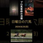 競馬予想2024/8/25日曜日の穴馬　新潟2歳S キーンランドカップ