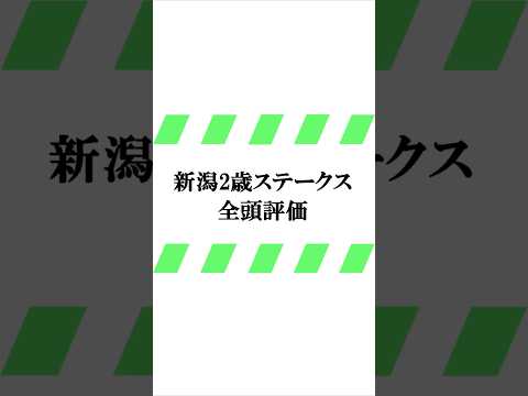 データ競馬予想【新潟2歳ステークス】☆良馬場想定　#新潟2歳s  #shorts