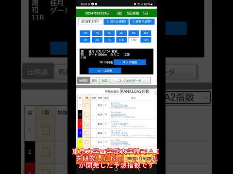 【予想公開】24/8/23 #浦和競馬 11R #桂月特別 「KANALOA2指数」の予想を公開しました。「最強の予想」をご利用ください #浦和競馬予想 #桂月特別予想