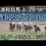 8/20(火) 浦和競馬11R【浦和スプリントオープン】《地方競馬 指数グラフ・予想・攻略》